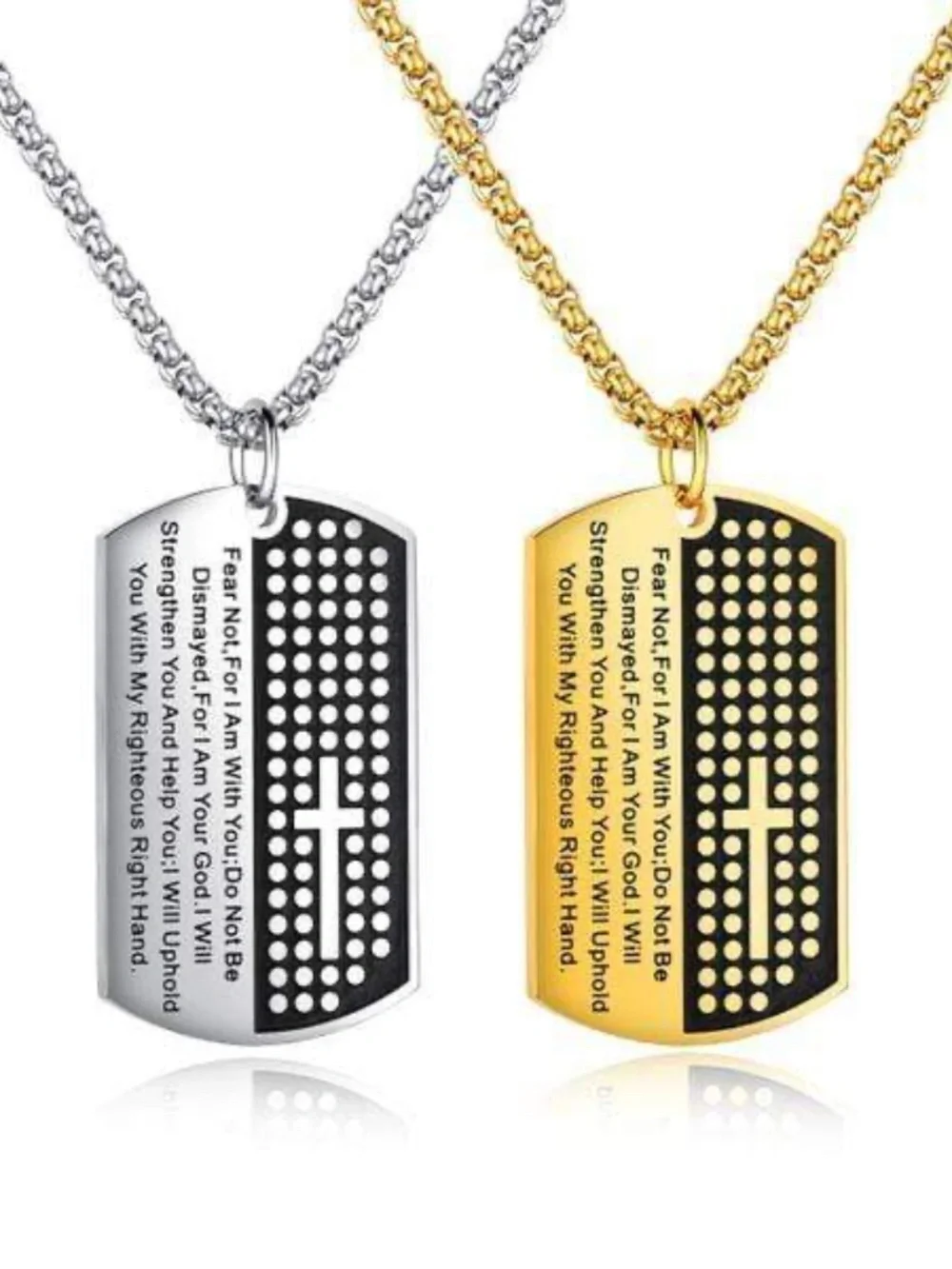 ainless Steel Gold‎ or Silver Tone Inspirational Quote Pendant Necklace